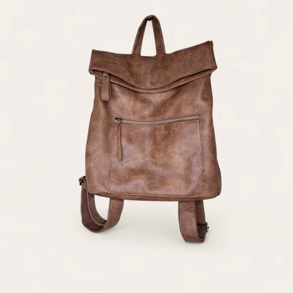 Urban Expression Lennon Faux-Leather Vegan Bagpack - Picture 1 of 3